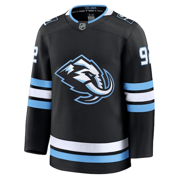 Logan Cooley Utah Mammoth Home Premium Player Jersey - Black/White - Image 3