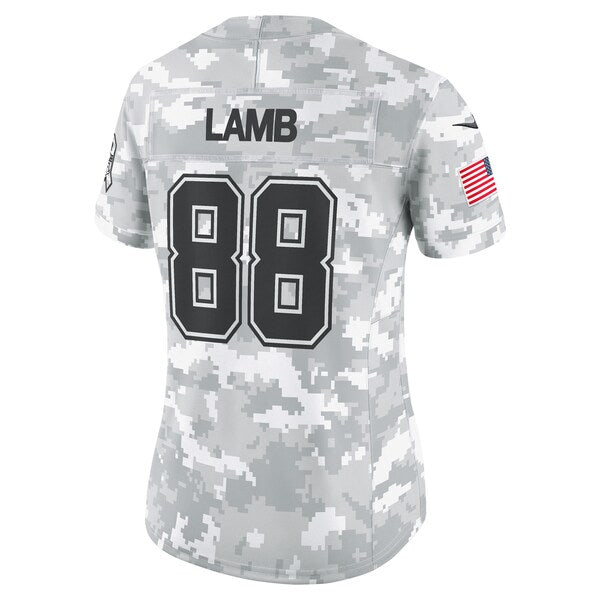 CeeDee Lamb Dallas Cowboys Nike Women's 2024 Salute to Service Limited Jersey - Arctic Camo - Image 3