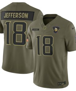Justin Jefferson Minnesota Vikings Nike 2025 Salute to Service Limited Jersey - Olive