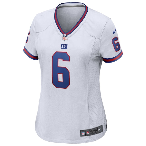 Jaxson Dart New York Giants Nike Women's Alternate Vintage White Game Jersey - White/Royal - Image 3