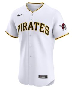 Alternative view of Pittsburgh Pirates Nike Home Elite Jersey - White