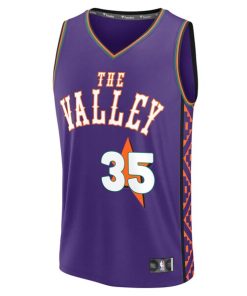 Alternative view of Kevin Durant Phoenix Suns  Youth 2024/25 Fast Break Player Jersey - City Edition - Purple
