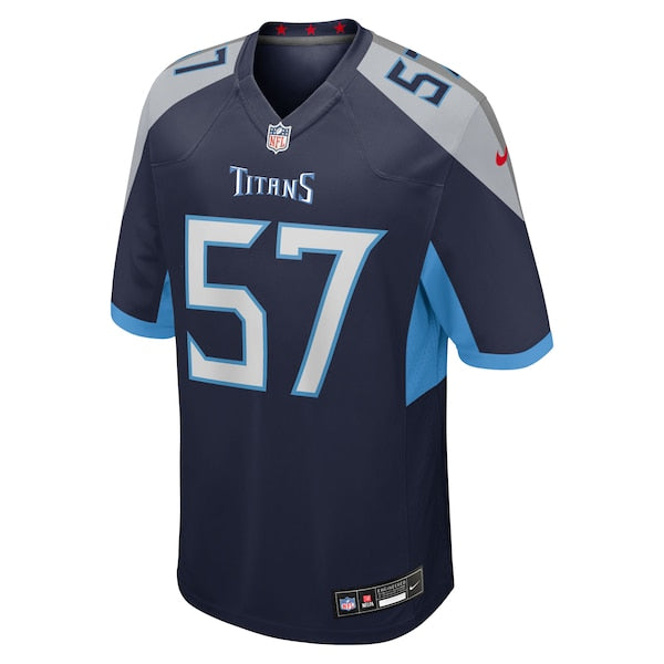 Curtis Jacobs Tennessee Titans Nike Team Game Jersey - Navy - Image 3