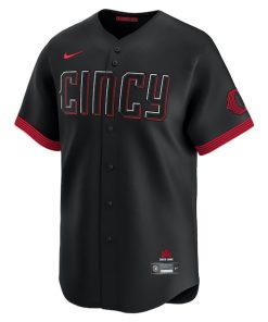 Alternative view of Barry Larkin Cincinnati Reds Nike City Connect Limited Jersey - Black