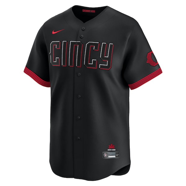 Barry Larkin Cincinnati Reds Nike City Connect Limited Jersey - Black - Image 2