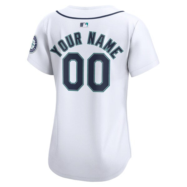 Seattle Mariners Nike Women's Home Limited Custom Jersey - White - Image 3