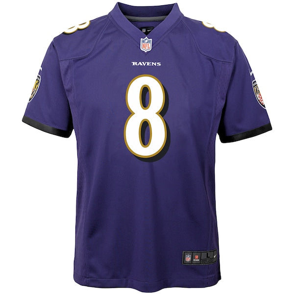 Lamar Jackson Baltimore Ravens Nike Youth Game Jersey - Purple - Image 2