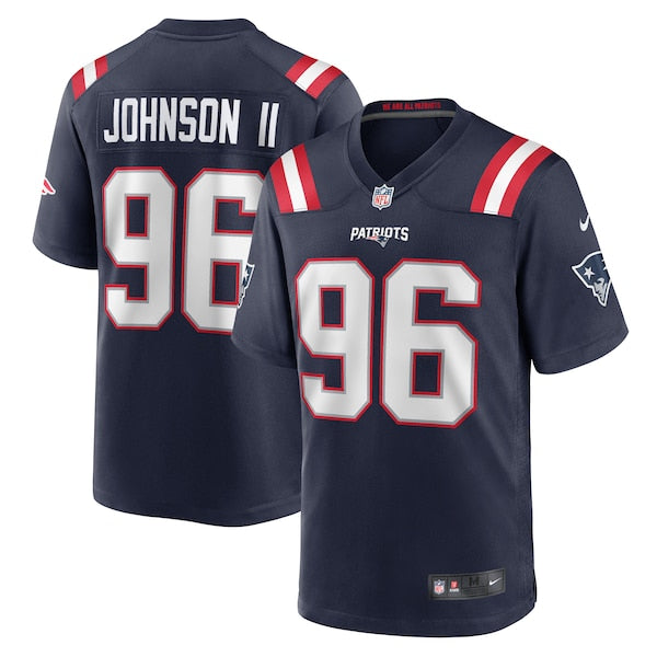 Eric Johnson II New England Patriots Nike Game Jersey - Navy
