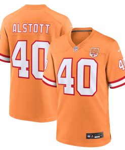 Alternative view of Mike Alstott Tampa Bay Buccaneers Nike 50th Season Team Game Jersey - Red/Creamsicle