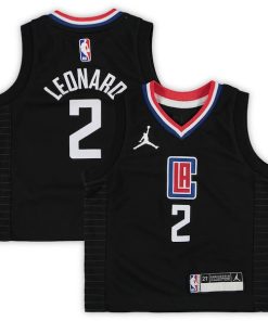 Kawhi Leonard LA Clippers Jordan Brand Toddler 2020/21 Jersey - Black - Statement Edition