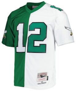 Alternative view of Randall Cunningham Philadelphia Eagles 1990 Split Legacy Replica Jersey - Kelly Green/White