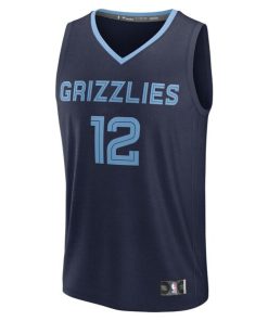 Alternative view of Ja Morant Memphis Grizzlies  Youth Fast Break Replica Player Jersey - Icon Edition - Navy