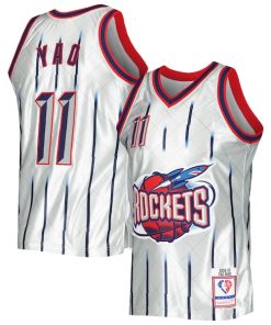 Yao Ming Houston Rockets 2002/03 Hardwood Classics 75th Anniversary Swingman Jersey - Platinum