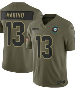 Dan Marino Miami Dolphins Nike 2025 Salute to Service Retired Limited Jersey - Olive
