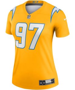 Alternative view of Joey Bosa Los Angeles Chargers Nike Women's Inverted Legend Jersey - Gold