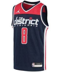 Alternative view of Rui Hachimura Washington Wizards Jordan Brand Youth 2020/21 Swingman Player Jersey - Statement Edition - Navy