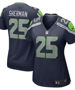 Richard Sherman Seattle Seahawks Nike Women's Retired Game Jersey - College Navy