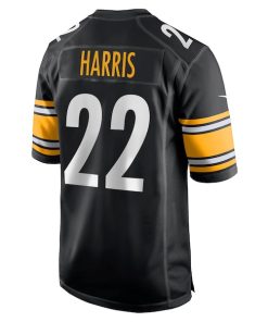 Alternative view of Najee Harris Pittsburgh Steelers Nike Player Game Jersey - Black
