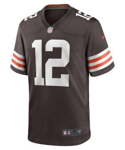 Alternative view of Michael Woods II Cleveland Browns Nike Game Player Jersey - Brown