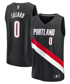 Damian Lillard Portland Trail Blazers  Fast Break Replica Jersey - Black - Icon Edition