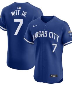 Alternative view of Bobby Witt Jr. Kansas City Royals Nike Alternate Elite Player Jersey - Royal