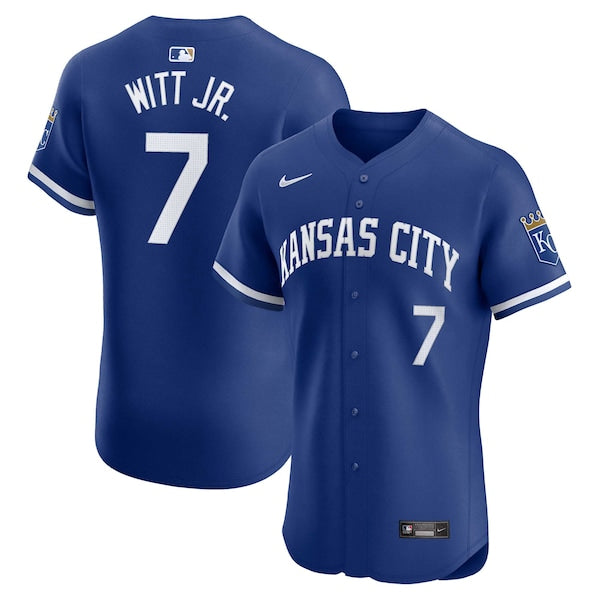 Bobby Witt Jr. Kansas City Royals Nike Alternate Elite Player Jersey - Royal - Image 2