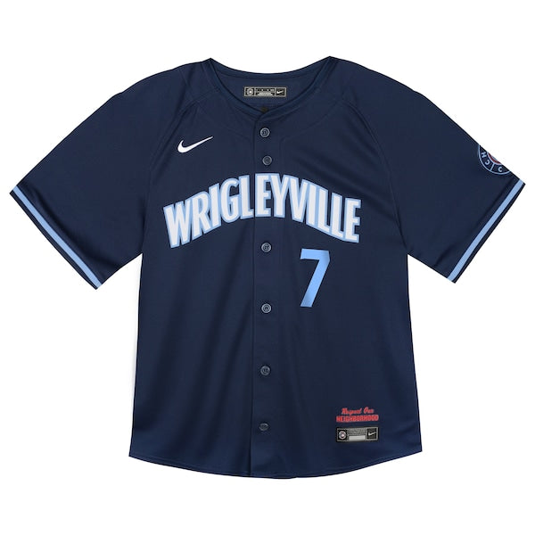 Dansby Swanson Chicago Cubs Nike Toddler City Connect Limited Player Jersey - Navy - Image 2