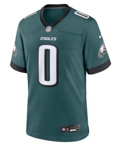 Alternative view of Josh Uche Philadelphia Eagles Nike Team Game Jersey - Midnight Green
