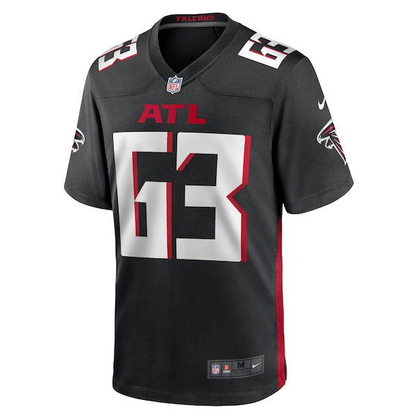 Chris Lindstrom Atlanta Falcons Nike Team Game Jersey - Black - Image 2