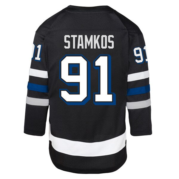 Steven Stamkos Tampa Bay Lightning Youth Alternate Replica Player Jersey - Black - Image 3