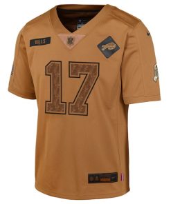 Alternative view of Josh Allen Buffalo Bills Nike Youth 2023 Salute To Service Limited Jersey - Brown