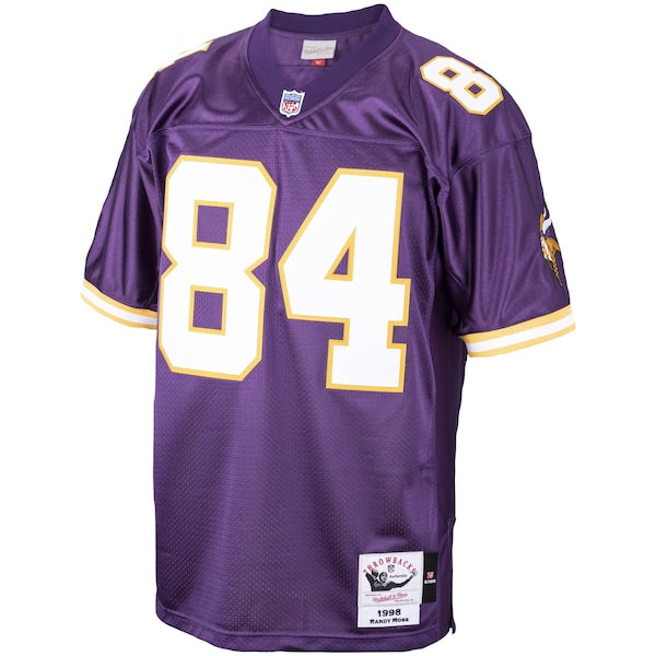 Randy Moss Minnesota Vikings 1998 Authentic Throwback Retired Player Jersey - Purple - Image 2