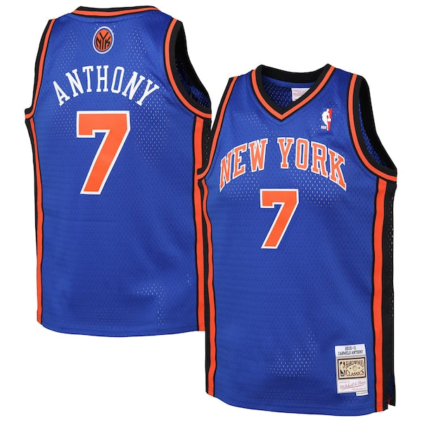 Carmelo Anthony New York Knicks Youth 2010/11 Hardwood Classics Swingman Jersey - Blue