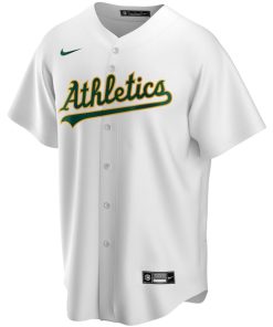 Alternative view of Oakland Athletics Nike Home Replica Custom Jersey - White