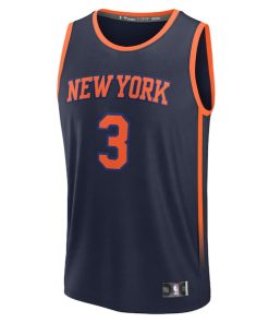 Alternative view of Josh Hart New York Knicks  Fast Break Replica Player Jersey - Statement Edition - Navy