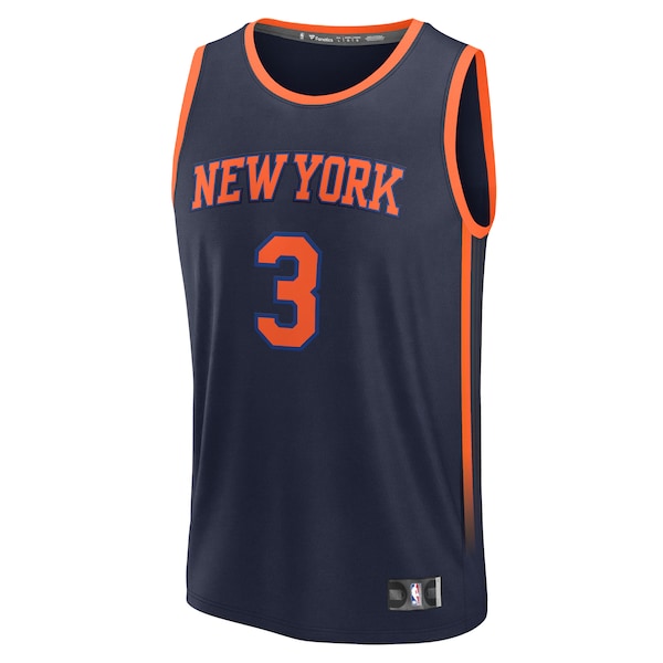Josh Hart New York Knicks Fast Break Replica Player Jersey - Statement Edition - Navy - Image 2