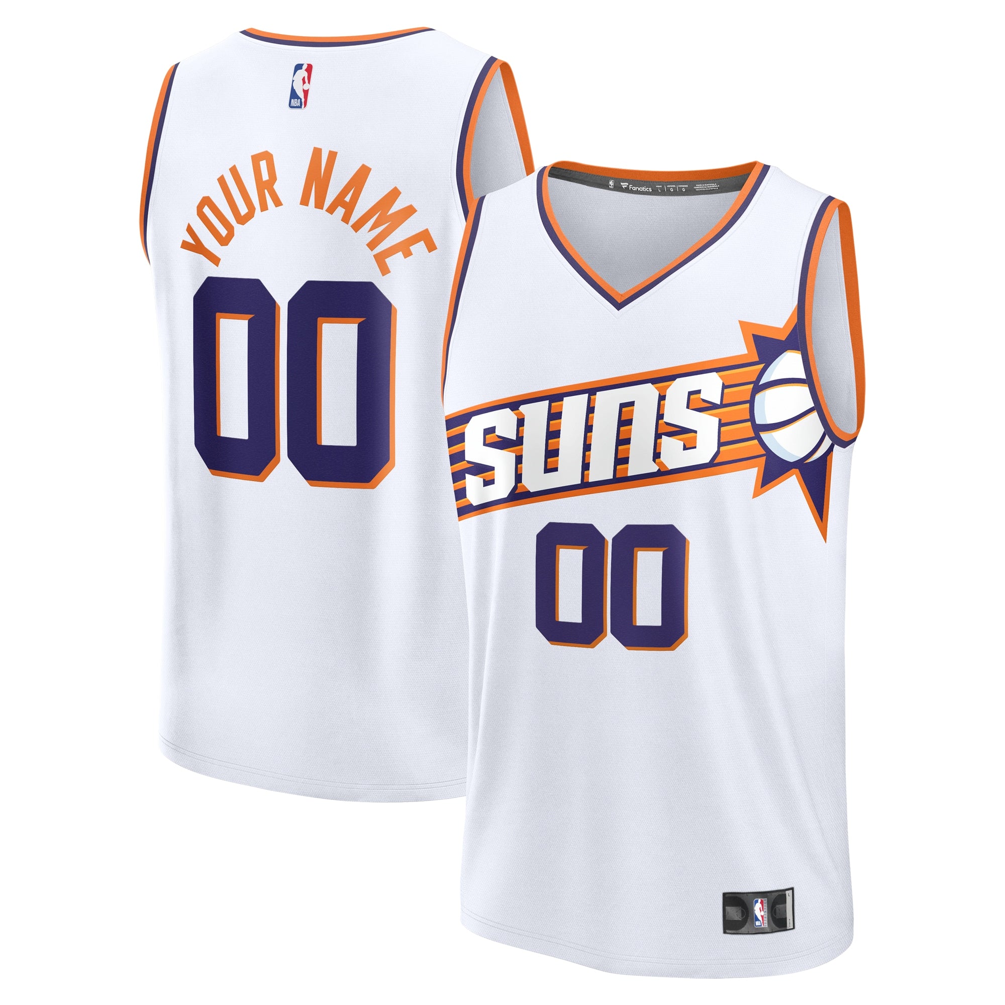 Phoenix Suns Fastbreak Custom Jersey - Statement Edition - Black/White/Purple - Image 7