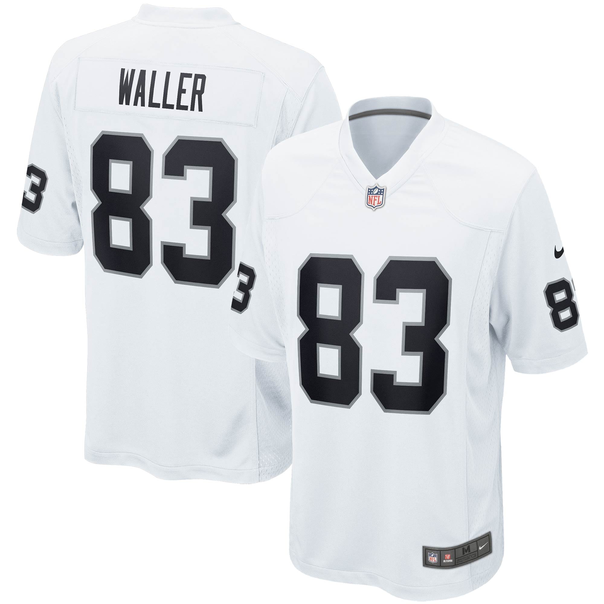 Darren Waller Las Vegas Raiders Nike Game Player Jersey - Black/White - Image 6