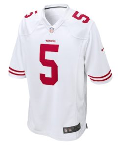 Alternative view of Trey Lance San Francisco 49ers Nike Game Jersey - White