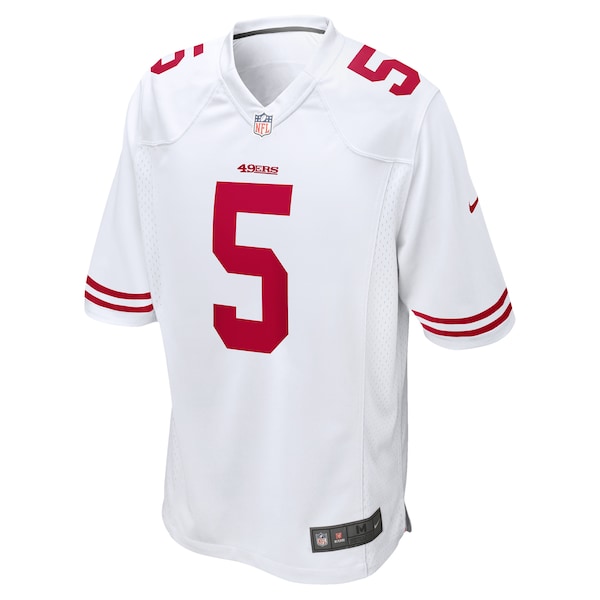 Trey Lance San Francisco 49ers Nike Game Jersey - White - Image 2