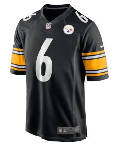 Alternative view of Patrick Queen Pittsburgh Steelers Nike Game Player Jersey - Black