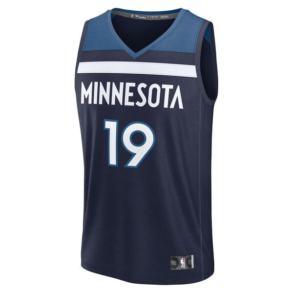 Joan Beringer Minnesota Timberwolves 2025 NBA Draft First Round Pick Fast Break Replica Jersey - Icon Edition - Navy - Image 2