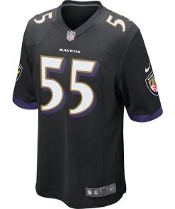 Alternative view of Baltimore Ravens Terrell Suggs Nike Black Alternate Game Jersey