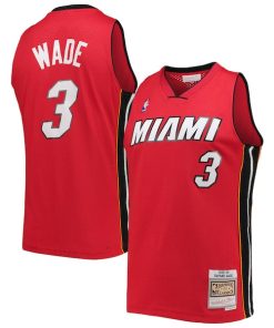 Dwyane Wade Miami Heat Hardwood Classics Swingman Jersey - Red