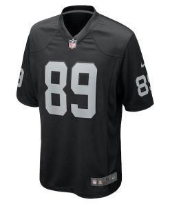 Alternative view of Brock Bowers Las Vegas Raiders Nike 2024 NFL Draft First Round Pick Player Game Jersey - Black