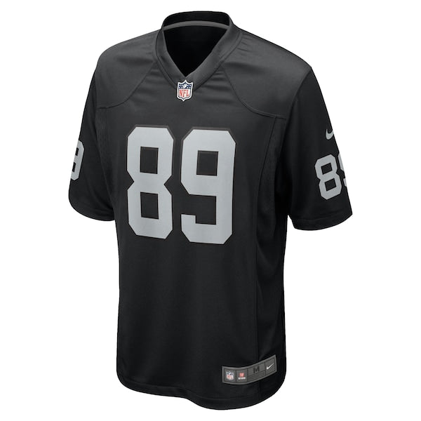 Brock Bowers Las Vegas Raiders Nike 2024 NFL Draft First Round Pick Player Game Jersey - Black - Image 2