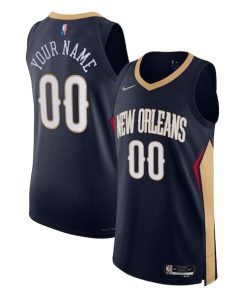 New Orleans Pelicans Nike 2021/22 Diamond Authentic Custom Jersey - Icon Edition - Navy