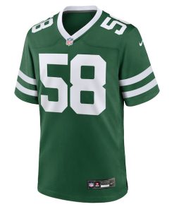 Alternative view of Eric Watts New York Jets Nike Team Game Jersey - Legacy Green