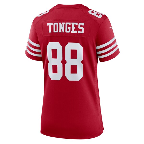 Jake Tonges San Francisco 49ers Nike Women's Team Game Jersey - Scarlet - Image 3
