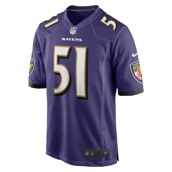 Josh Ross Baltimore Ravens Nike Game Player Jersey - Purple - Image 2